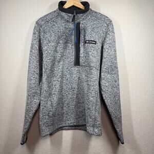 Men's Columbia‎ Half Zip Gray and Black Pullover Top Size Small NEW